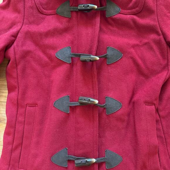 Gap red 78% wool pea coat size medium M - Picture 4 of 6